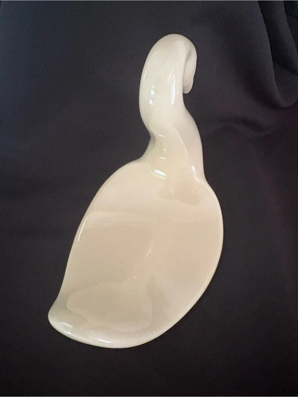 Vintage MCM Ceramic Swan Trinket Dish Cream USA Pottery - Vohann of California